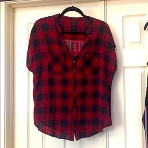 Button down multi color torrid top